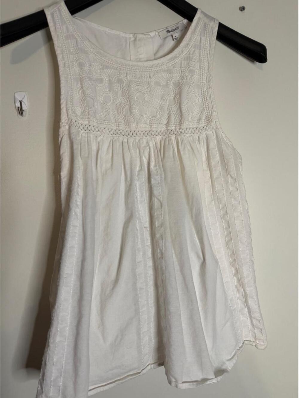 Madewell Women's White Vests-tanks-cami